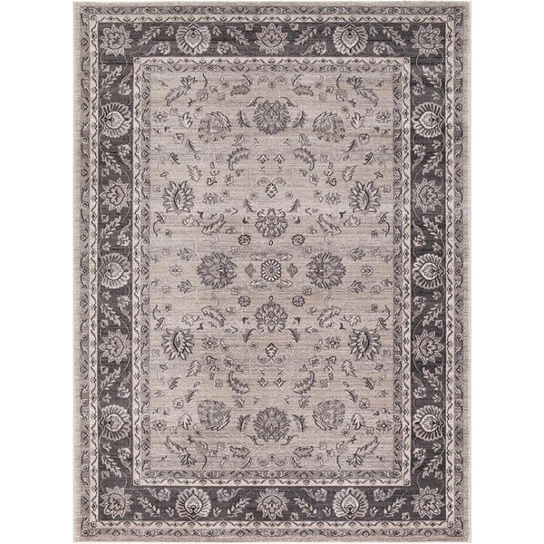 Concord Global 6 ft. 7 in. x 9 ft. 3 in. Kashan Mahal - Ivory 28226 - main